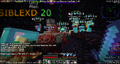 Deletion of the last block of bedrock.