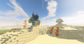 _gigo's Village Sphinx and statue of Anubis.