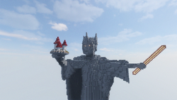 Giant D_loaded statue