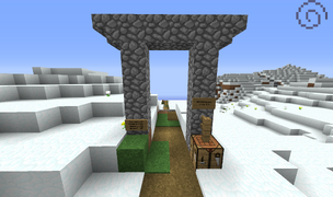 One of the many random checkpoint arches on the +X overworld highway at 47,775, 0