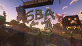 The floating text sign at SBA 53, written in a silly Comic Sans-esque font.