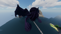 The giant statue of Cthulhu at X+ axis world border