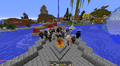 The Aureus rebuild team and some original Aureus City members meeting at the rebuilt base