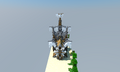 Render of a steampunk-style house by B_lavoe on a base with Vlesmentie