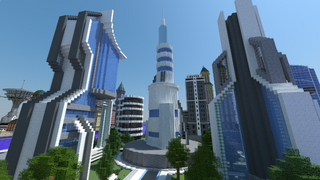 The futuristic district, constructed by Phosph0lipid