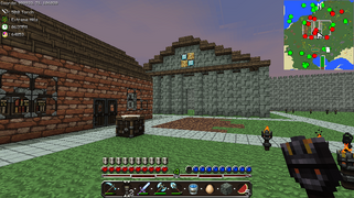 The courtyard with all the buildings inside